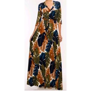 Green & Blue Nature Dress